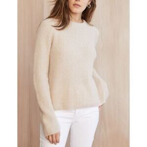 JENNI KAYNE Cashmere Fisherman Sweater Oatmeal Size 3X Plus Size NWT